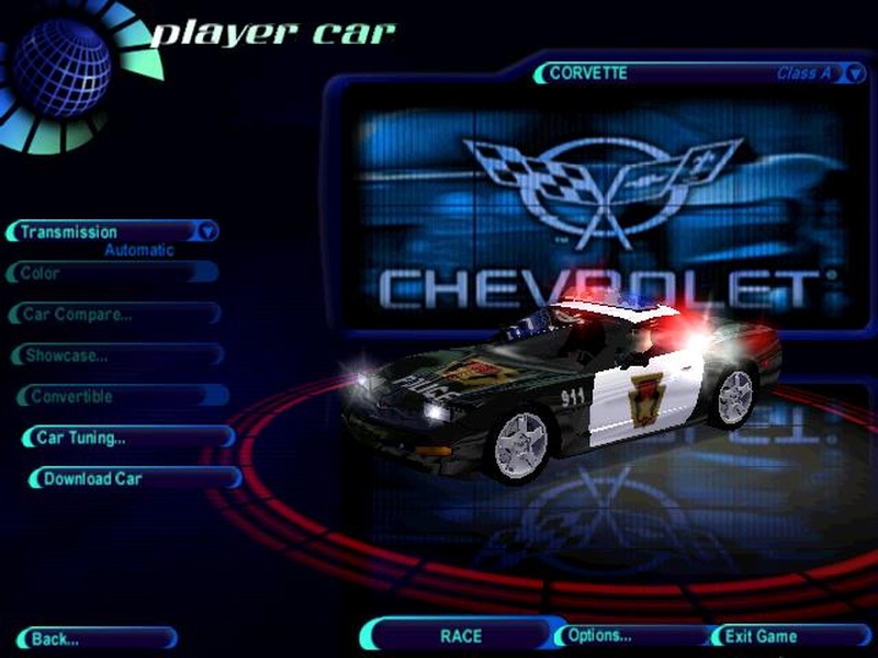 Playstation Corvette C5 Police Car remake